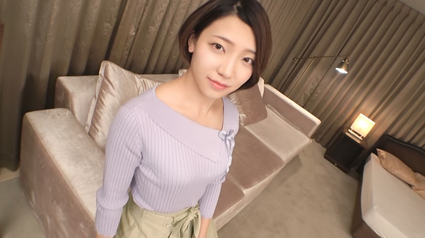 【初撮り】【ショートカット美女】【淫らに喘ぐ美容部員】ストレス発散のために応募してきたスレンダーガール。ネットでAV応募→AV体験撮影 1433